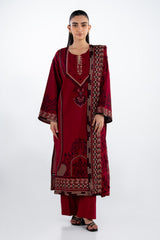 UAE-3PC Lawn Embroidered Suit IUSTKSD-2150