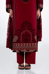 UAE-3PC Lawn Embroidered Suit IUSTKSD-2150