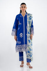 UAE-3PC Lawn Embroidered Suit IUSTKSD-2152
