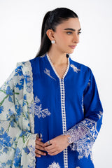 UAE-3PC Lawn Embroidered Suit IUSTKSD-2152