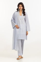 UAE- 3PC Lawn Embroidered Suit