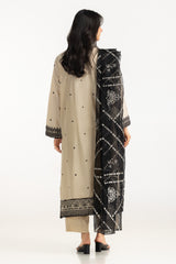 UAE- 3PC Lawn Embroidered Suit