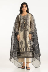 UAE- 3PC Lawn Embroidered Suit