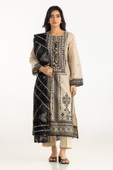 UAE- 3PC Lawn Embroidered Suit