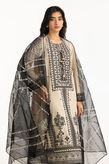 UAE- 3PC Lawn Embroidered Suit