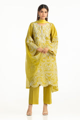 UAE-3PC Lawn Embroidered Suit