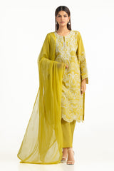 UAE-3PC Lawn Embroidered Suit