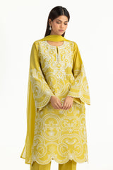 UAE-3PC Lawn Embroidered Suit