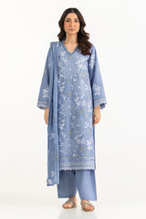 UAE-3PC Lawn Embroidered Suit IUSTKSD-2254