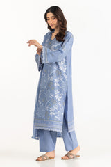 UAE-3PC Lawn Embroidered Suit IUSTKSD-2254