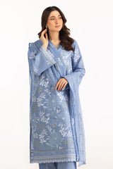 UAE-3PC Lawn Embroidered Suit IUSTKSD-2254