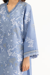 UAE-3PC Lawn Embroidered Suit IUSTKSD-2254