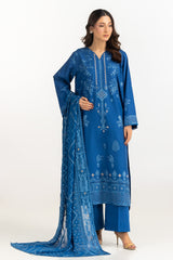 UAE-3PC Lawn Embroidered Suit IUSTKSD-2293
