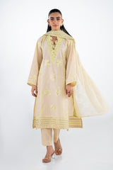 UAE-3PC Lawn Embroidered Suit IUSTKSD-2298