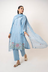 UAE- 3PC Lawn Embroidered Suit