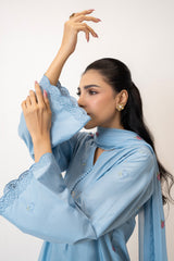 UAE- 3PC Lawn Embroidered Suit