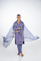 UAE-3PC Lawn Embroidered Suit IUSTKSD-2330