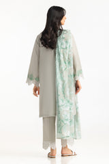 UAE- 3PC Lawn Embroidered Suit
