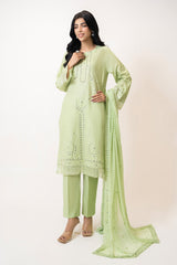 UAE- 3PC Lawn Embroidered Suit