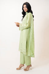 UAE- 3PC Lawn Embroidered Suit