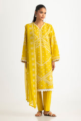 UAE-3PC Lawn Embroidered Suit