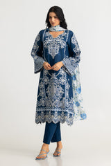 UAE- 3PC Lawn Embroidered Suit