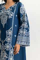 UAE- 3PC Lawn Embroidered Suit