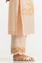 UAE-3PC Lawn Embroidered Suit With Chiffon Embroidered Dupatta