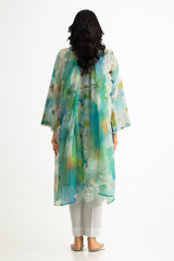 UAE-3PC Lawn Embroidered Suit With Paper Cotton Embroidered Dupatta
