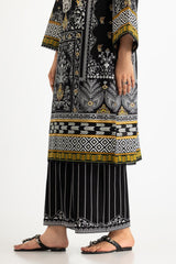 UAE-3PC Lawn Embroidered Suit With Printed Chiffon Dupatta