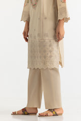 UAE-3PC Lawn Embroidered Suit With Printed Chiffon Dupatta