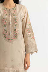 UAE-3PC Lawn Embroidered Suit With Printed Chiffon Dupatta