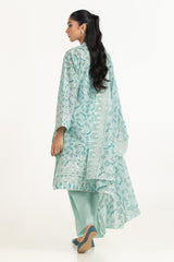 UAE-3PC Lawn Lacquer Printed Suit IUSTKSD-2010