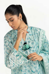 UAE-3PC Lawn Lacquer Printed Suit IUSTKSD-2010
