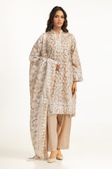 UAE-3PC Lawn Lacquer Printed Suit IUSTKSD-2011
