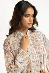 UAE-3PC Lawn Lacquer Printed Suit IUSTKSD-2011