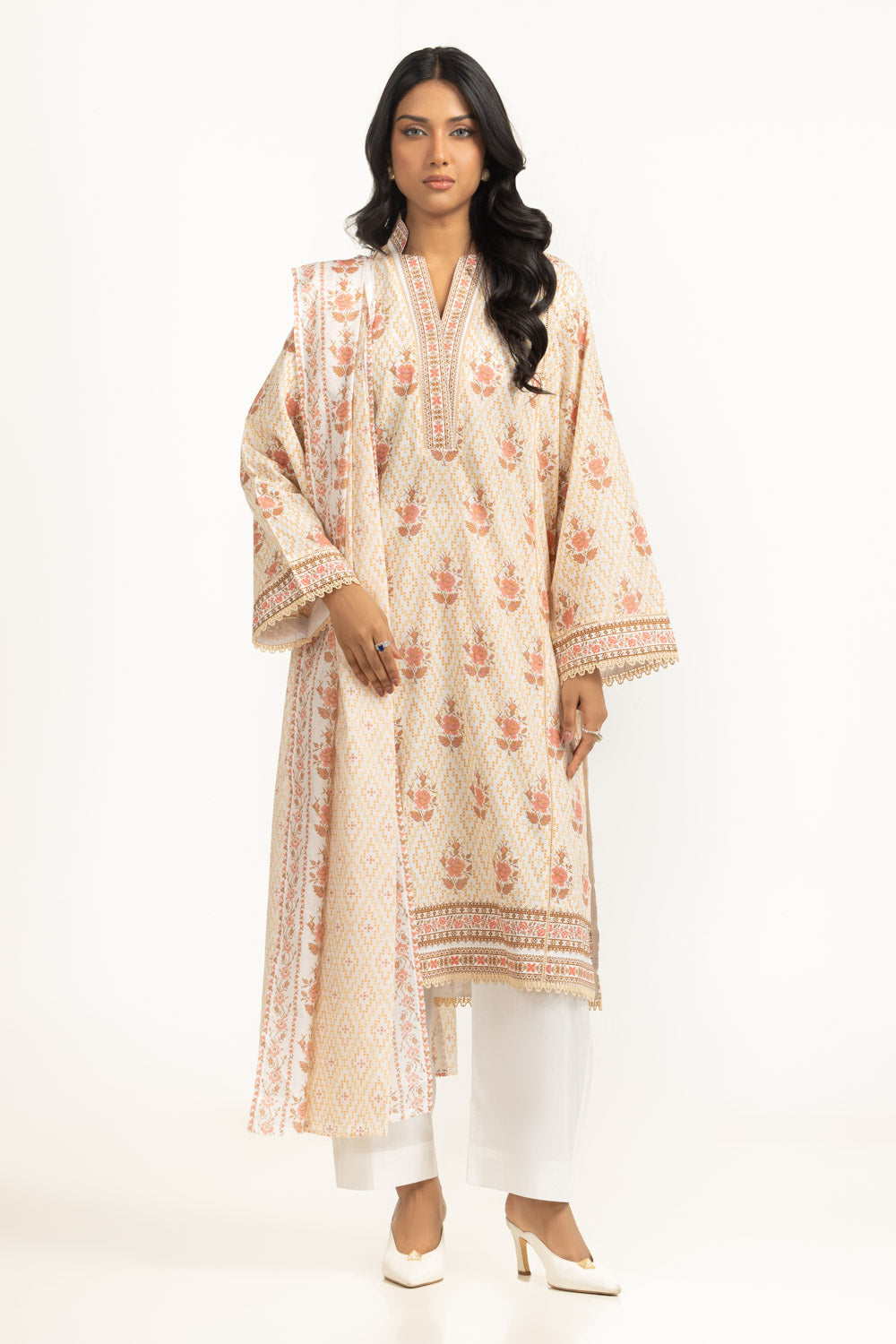 UAE-3PC Lawn Printed Suit IUSTKSD-2015