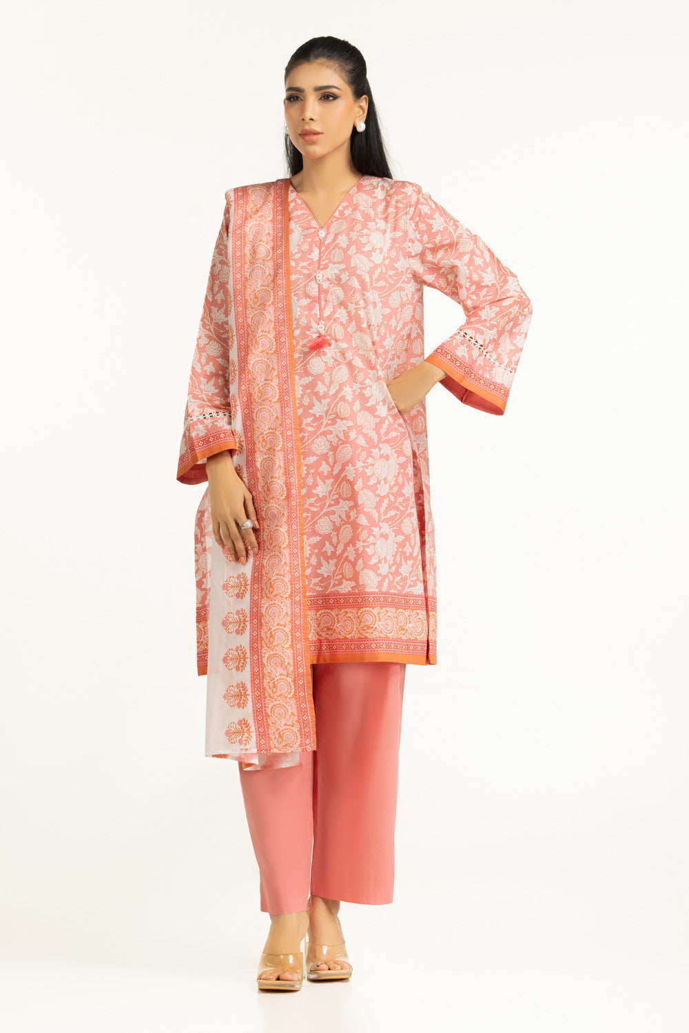 UAE-3PC Lawn Printed Suit IUSTKSD-2018