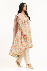 UAE-3PC Lawn Printed Suit IUSTKSD-2019