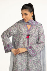UAE-3PC Lawn Printed Suit IUSTKSD-2022