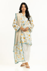 UAE-3PC Lawn Printed Suit IUSTKSD-2025