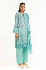 UAE-3PC Lawn Printed Suit IUSTKSD-2028