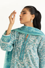 UAE-3PC Lawn Printed Suit IUSTKSD-2028