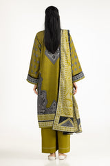 UAE-3PC Lawn Printed Suit IUSTKSD-2039