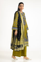 UAE-3PC Lawn Printed Suit IUSTKSD-2039