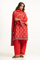 UAE-3PC Lawn Printed Suit IUSTKSD-2077