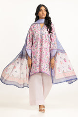 UAE-3PC Lawn Printed Suit IUSTKSD-2089