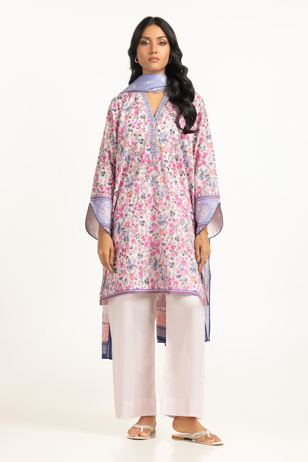 UAE-3PC Lawn Printed Suit IUSTKSD-2089