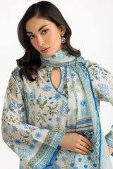 UAE-3PC Lawn Printed Suit