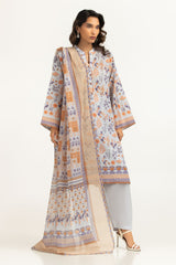 UAE-3PC Lawn Printed Suit IUSTKSD-2091